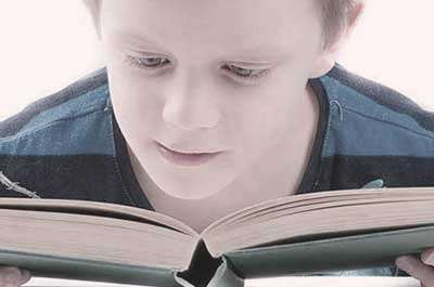 boy reading book