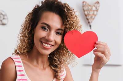 woman saying I Love You